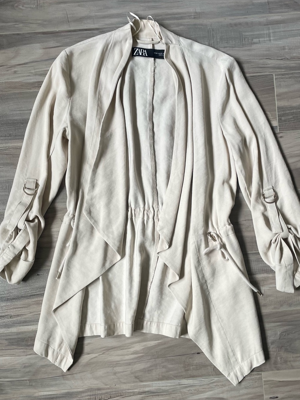 Zara Beige Draped Jacket XS / Small